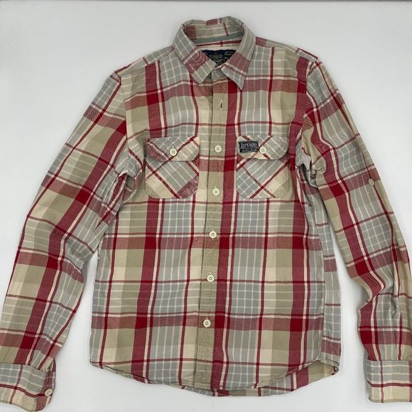 SUPERDRY plaid button down shirt - Picture 1 of 7